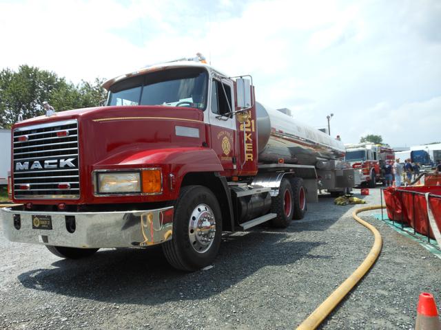 Tanker 21 and Engine 21-2 at a water supply drill in Quarryville.
